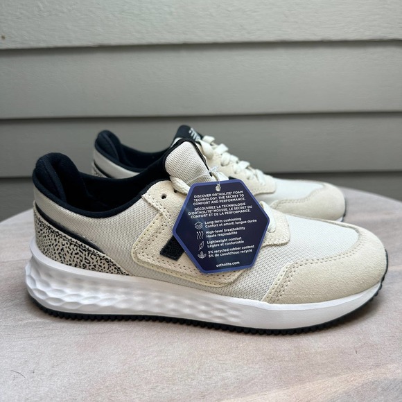 New Balance Women Size 6 Sneaker Fresh Foam X70 Beige Leopard Athletic Shoe New - Picture 4 of 16